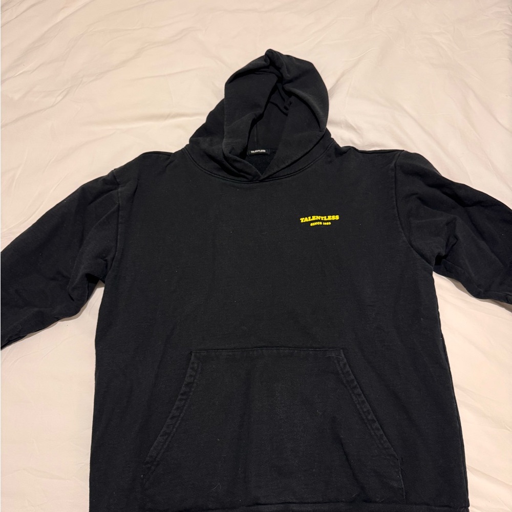 TALENTLESS Black Hoodie with Subtle Logo